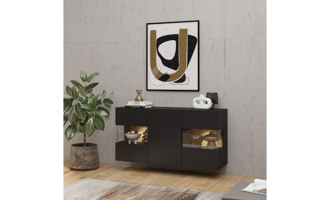 Секция AVA 24WNLM10 Czarny/Dąb Wotan